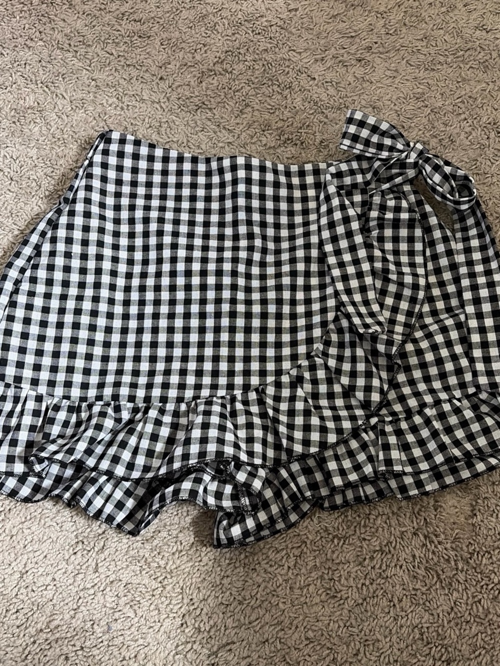 Gingham Ruffle Skort